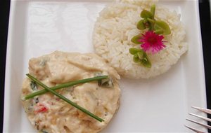 Pechugas De Pollo En Salsa De Verduras Con Nata
