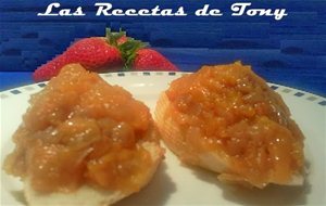 Fritada De Calabaza Y Cebolleta En Barquitos
