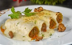 Canelones De Carne Y Setas
