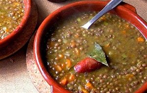 Potage De Lentejas Con Chorizo
