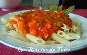 Macarrones Con Verduras Y Atún
