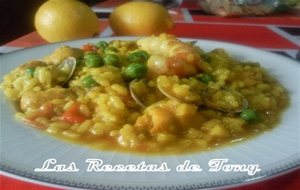 Arroz Meloso Con Gambas Y Almejas 
