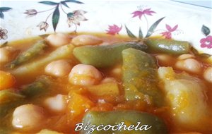 Garbanzos Con Judías Verdes Y Calabaza Express
