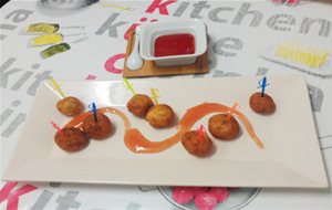 Croquetas De Cebolla Frita Y Queso De Cabra
