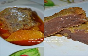 Leche Frita De Chocolate Con Caramelo De Naranja
