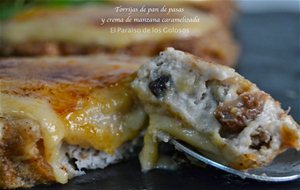 Torrijas De Pan De Pasas Y Crema De Manzana Caramelizada
