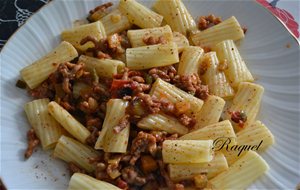 Rigatoni Con Carne Y Verduras