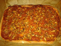 Pizza De Champiñones Y Pesto
