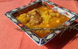 Arroz Caldoso De Costillas Y Garbanzos
