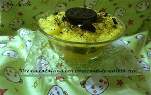 Crema Catalana Con Tropezones De Galletas Oreo
