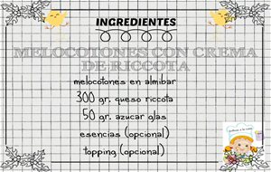 Melocotones Con Crema De Ricotta
