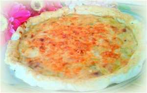 Quiche De Puerros, Bacon Y Queso
