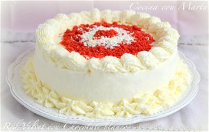 Tarta Red Velvet Con Chocolate Blanco. &#161;feliz San Valentín!
