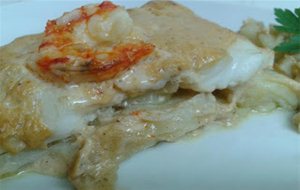 Bacalao Con Nata Y Reducción De Langostinos
