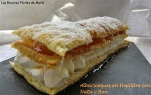 Albaricoques En Hojaldre Con Nata Y Ron
