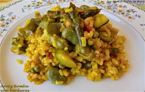 Paella De Arroz Bomba Con Verduras
