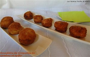 Bocaditos De Croquetas De Gambas Al Ajillo Con Panko
