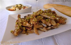 Chuletas De Cabrito Con Ajetes Frescos Al Vino Blanco
