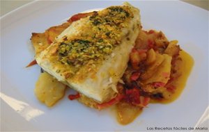 Corvina Al Horno Con Patatas Y Verduritas
