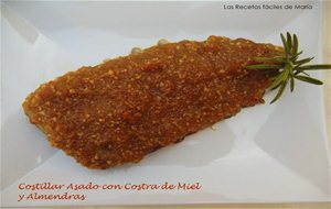 Costillar Asado Con Costra De Miel Y Almendras
