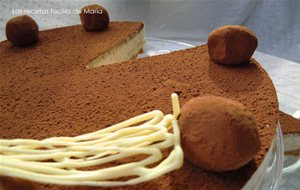 Tarta De Crema De Castañas Con Mascarpone Y Cacao
