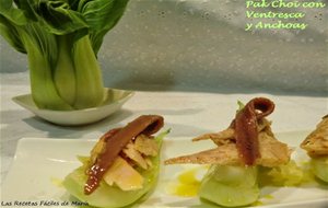 Pak Choi Con Ventresca Y Anchoas Del Cantábrico
