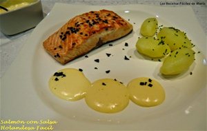 Salmón Con Salsa Holandesa Fácil Y Sal Negra
