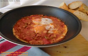 Sartenada De Huevos Con Pisto Y Costilla
