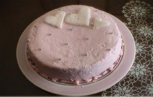 Tarta Cubierta De Fondant De Nubes
