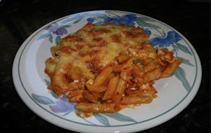 Macarrones Con Pollo Al Horno.