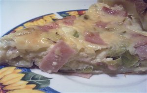 Tarta De Puerros Y Panceta
