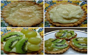 Tartaletas De Pastelera, Uvas Y Kiwis
