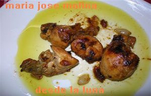 Pollo Con Cebollitas Confitadas
