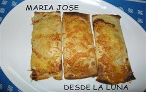 Crépes De Jamón Y Queso Gratinadas
