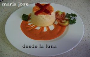 Flan De Queso Con Salsa De Pimientos Del Piquillo
