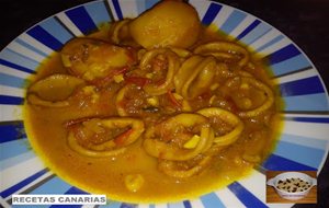 Calamares En Salsa Con Papas