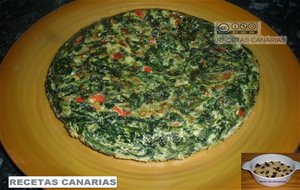 Tortilla Con Revuelto De Espinacas