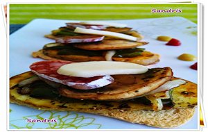 Parrillada De Verduras En Forma De Montadito
