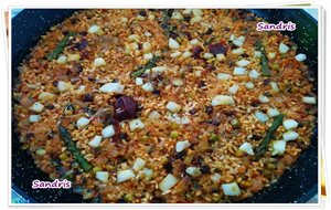 Paella O Arroz De Sepia Con Verduras
