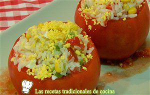 Receta De Tomates Rellenos Con Ensalada De Arroz
