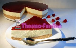 Tarta De Queso Al Limon Rapida Con Cobertura De Mermelada Paso A Paso Thermomix