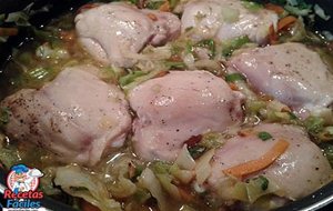 Contramuslos De Pollo Con Verduras
			