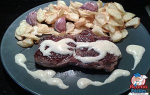 Entrecote Buey Argentino Con Salsa Mostaza Y Miel
			