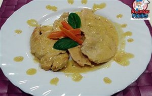 Pechuga De Pollo Con Nata Y Curry
			