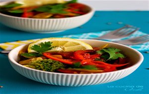 Verduras Salteadas Con Salsa Al Coriandro
