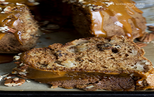 Apple Pecan Bundt Cake With Caramel Glaze #bundtbakers

