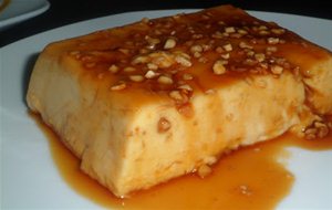 Flan De Nata Y Turrón 
