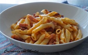 Macarrones Con Chorizo Y Beicón
