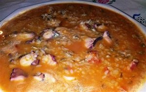 Arroz Caldoso Con Pulpo Y Berberechos
