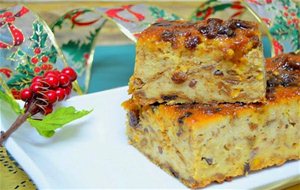 Pudin De Panettone Con Pasas Y Naranja
